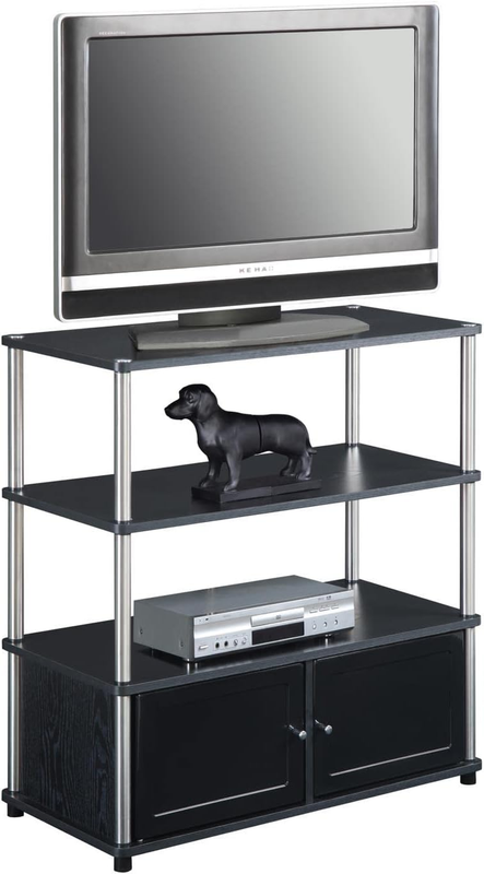 Designs2Go Highboy TV Stand with Storage Cabinets and Shelves for Tvs up to 40 I