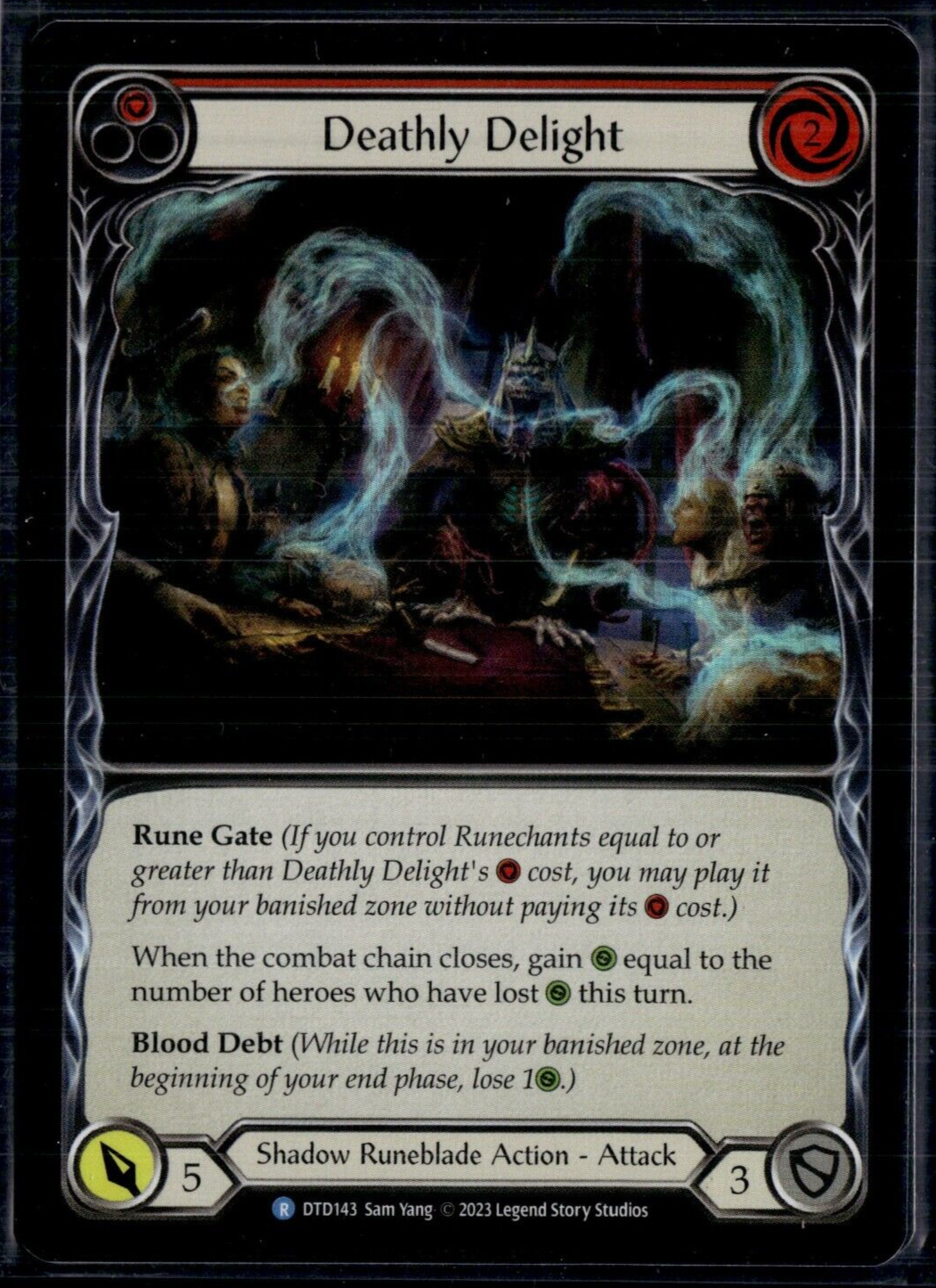 Flesh and Blood Deathly Delight (Red) DTD143 RAINBOW FOIL