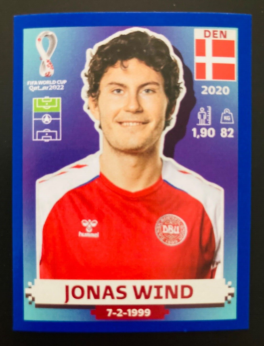 2022 Panini FIFA World Cup Qatar DEN20 Jonas Wind Denmark 2022 Panini FIFA World Cup Qatar DEN20 Jonas Wind Denmark
