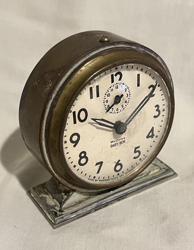 1935 Antique Brass Westclox Baby Ben Alarm Clock-Working | eBay
