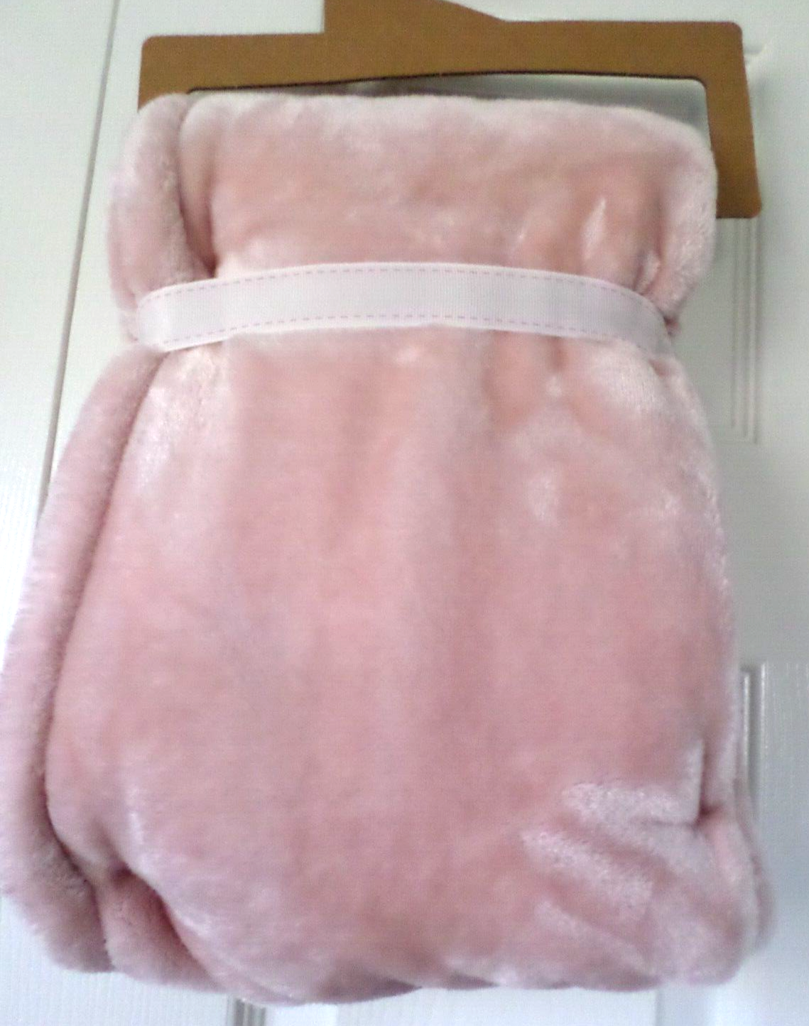 Mon Lapin Luxury Velvet Baby Girls Blanket - Shimmery Plush Lt Mauve Pink 30x40