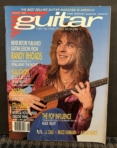 1990 August GUITAR Magazine, Randy Rhoads, Ozzy Osbourne