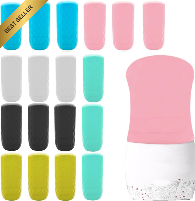 18 Pack Silicone Bottle Covers, Travel Bottles, Unisex Travel Essentials for Cru