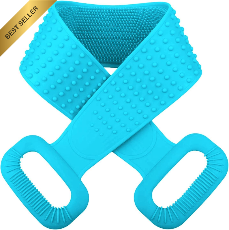 Back Brush Shower, Back Scrubber Massage Brush Silicone, 90 Cm Body Brush, Cream