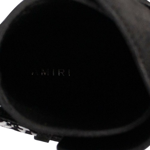 Pre-owned Amiri Black Suede Bandana Buckle Boots Shoe Size 8/41 $1390