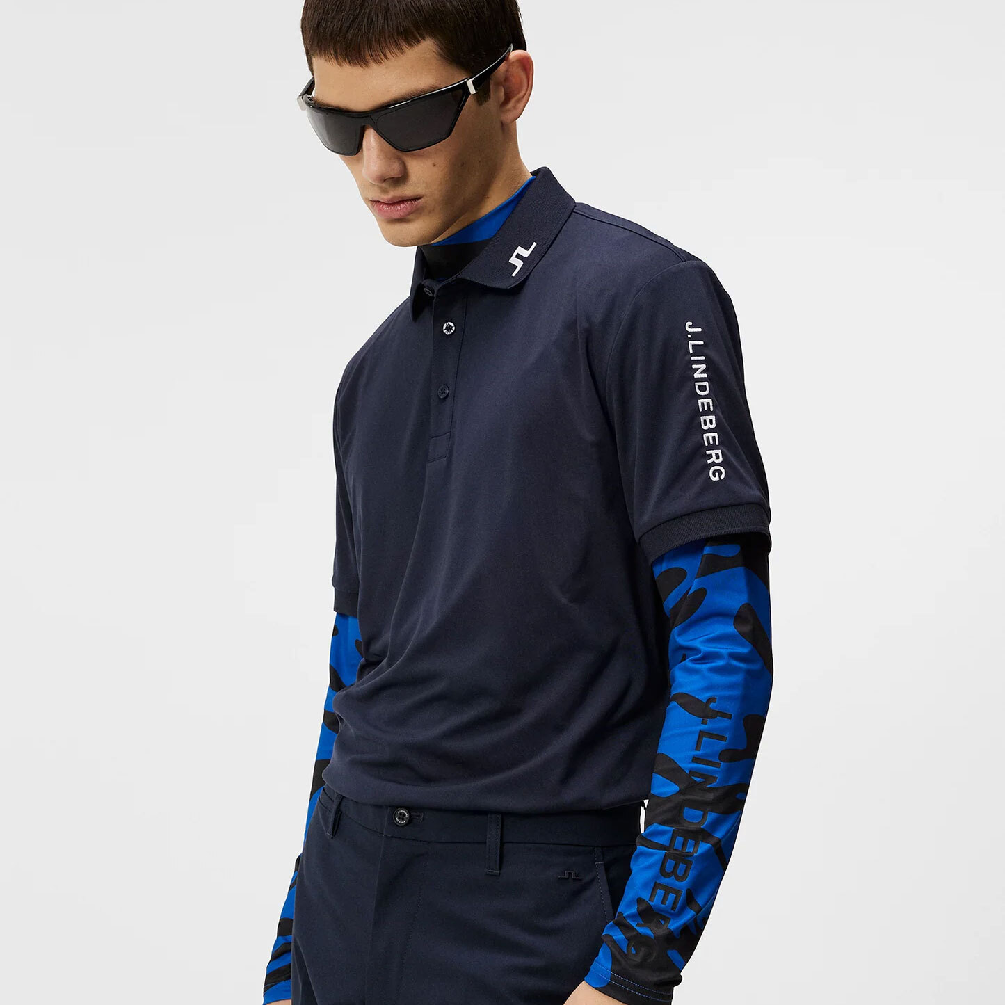 BRIEFING MENS TOUR POLO ネイビー BRIEFING - MENS TOUR POLO / 刺繍ブランドロゴ ベーシック