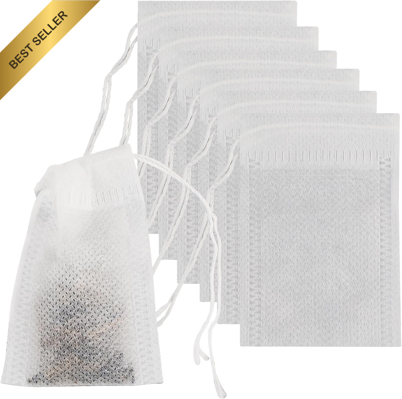 50pk Muslin Drawstring Bags 5x7cm Reusable Tea Coffee Spice Cooking Filter