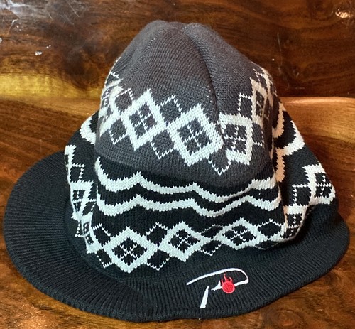 Rare Argyle Plaid Beanie Hat Visor By The Game Green Black