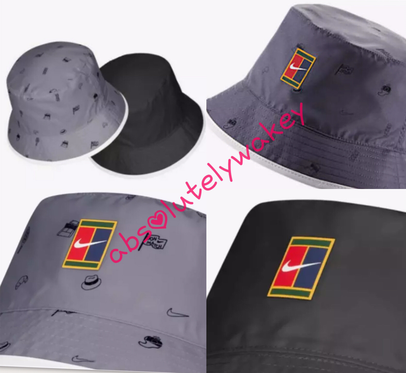 正品 Nike tennis bucket hat ナイキテニス バケット 帽子 Nike Carlos Alcaraz 2023 Wimbledon Tennis Bucket Hat Court