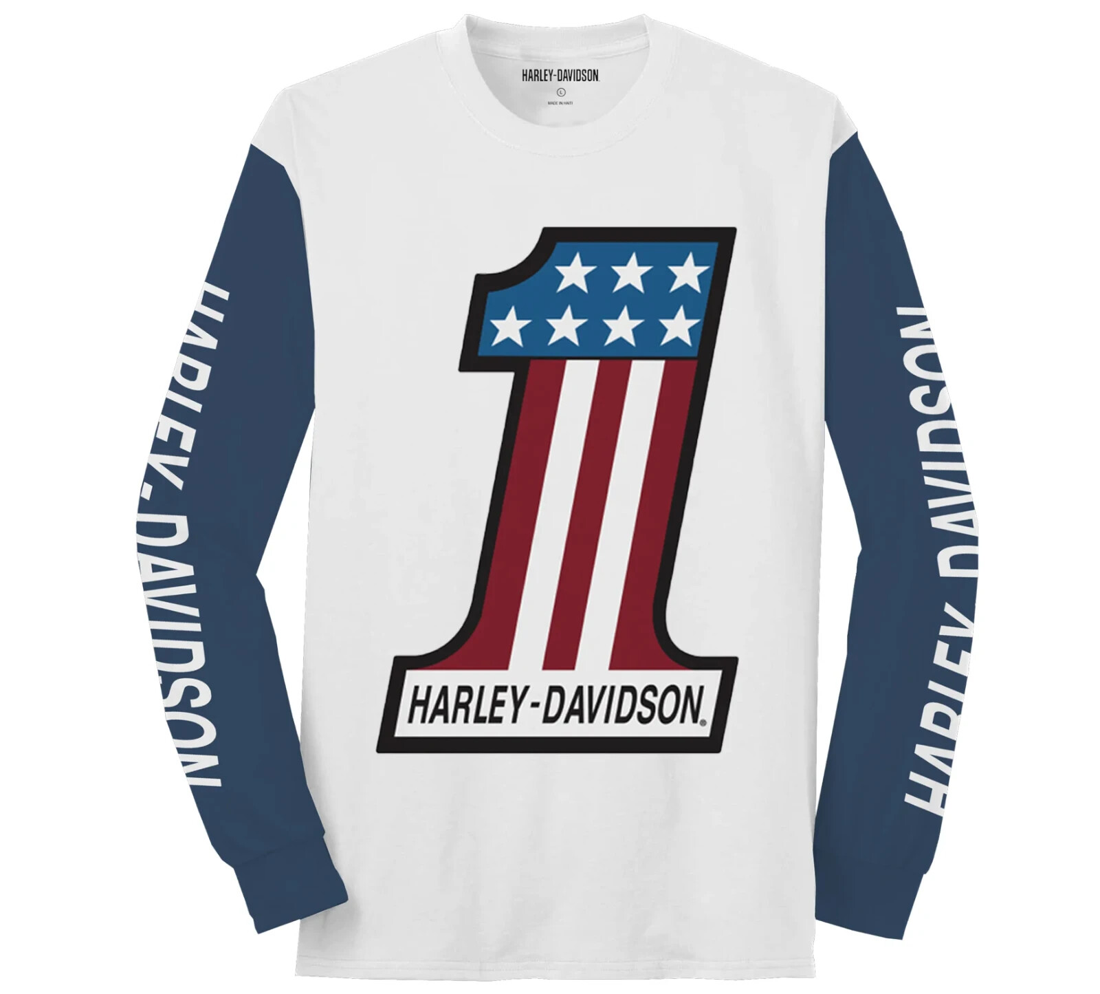 Harley-Davidson Men's #1 Colorblock Long Sleeve Tee - 99077