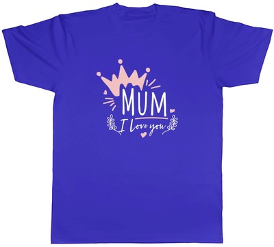 Mum I Love You Mens T-Shirt Mother's Day Crown Tee Gift
