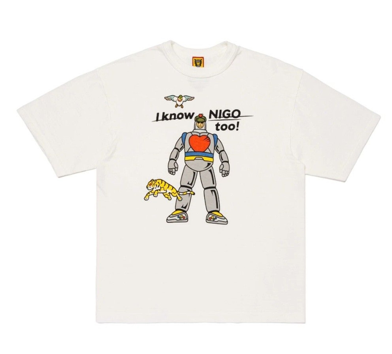◇ILLIGO◇ Ethnic Overfit T-Shirt Cream Colbo Logo T-shirt in Cream Curated at Jake and Jones
