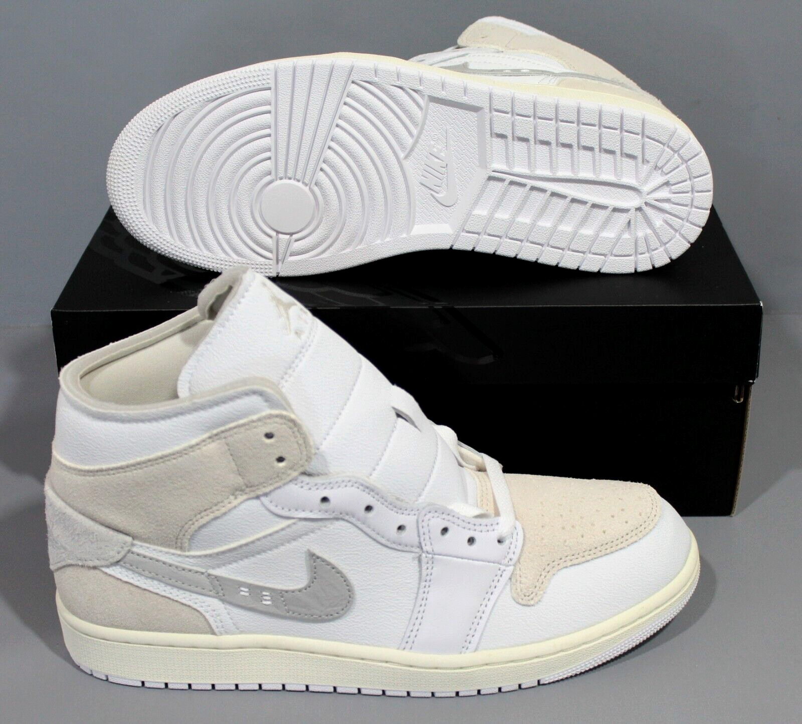 ★【NIKE】★JORDAN 1 MID SE CRAFT WHITE LIGHT OREWOOD★ Nike Air Jordan 1 Mid SE Craft Shoes White Orewood Tech Gray