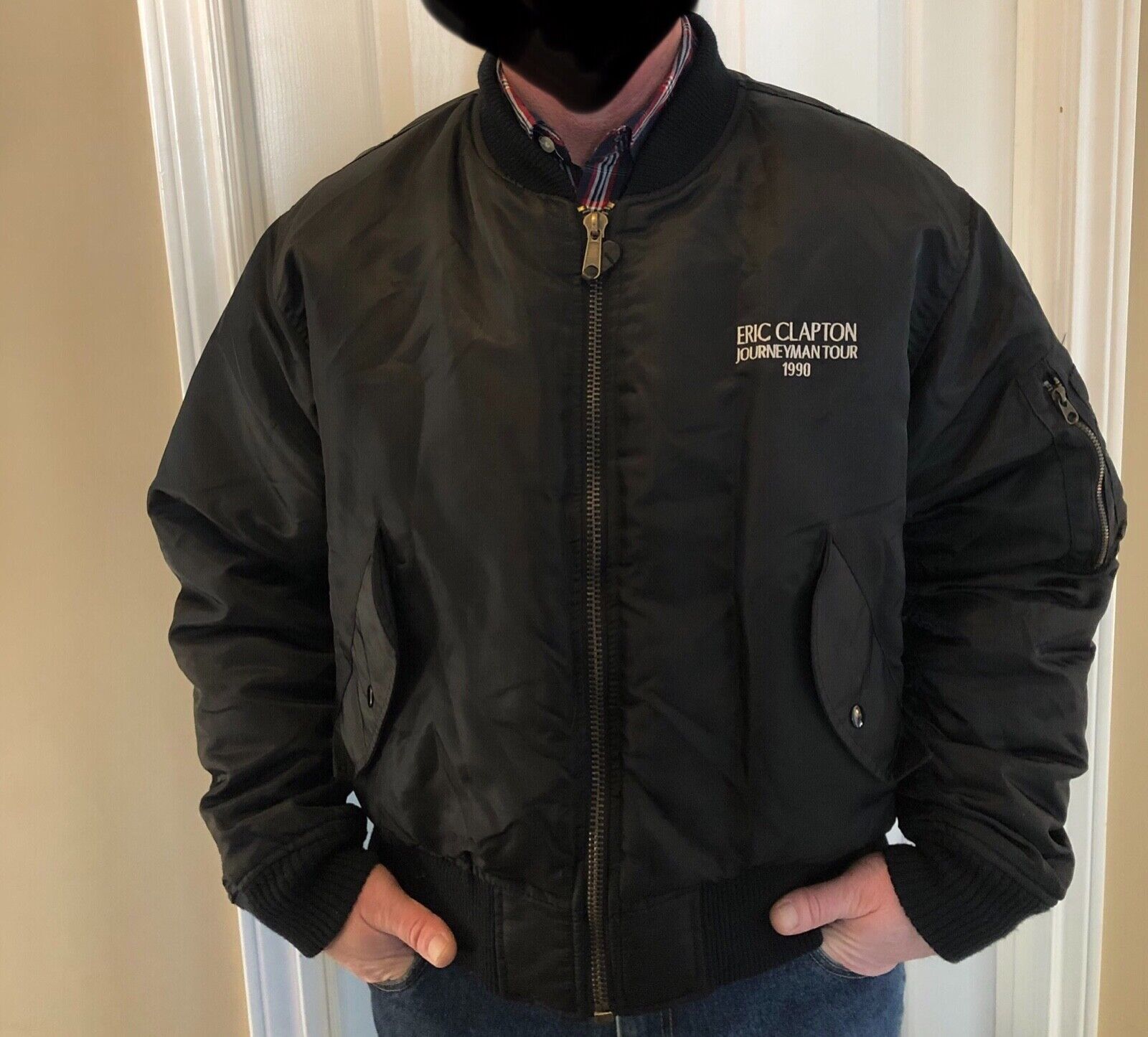 RARE VINATGE ERIC CLAPTON 1990 JOURNEYMAN TOUR JACKET FENDER RARE VINATGE ERIC CLAPTON 1990 JOURNEYMAN TOUR JACKET FENDER