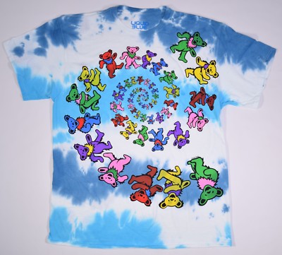 GRATEFUL DEAD-SPIRAL BEARS- Cloud TIE DYE T-SHIRT L-XL-XXL Garcia,Lesh LMTD-RARE