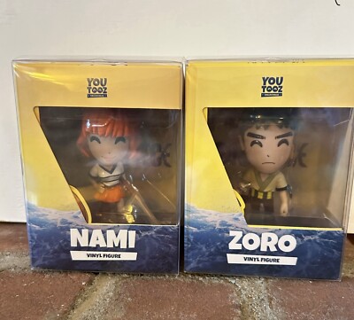 Lot Of 2 Youtooz  One Piece ( Netflix) Vinyl Figures Nami And Zoro New In Box