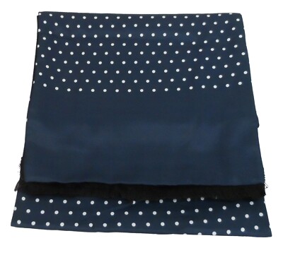 Mazeys Mens Classic Retro Mod Mod Tassled Scarf Navy Polka Dot …