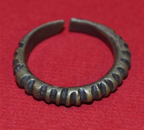 African Antique Tuareg Tribal Ethnic Metal Ring From Niger Africa - Ring Size 9