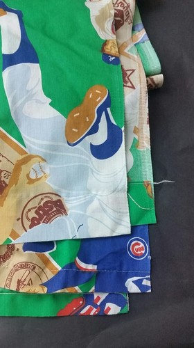 Vintage Bibb Co MLB Baseball Twin Flat Sheet Diamond Cotton Polyester