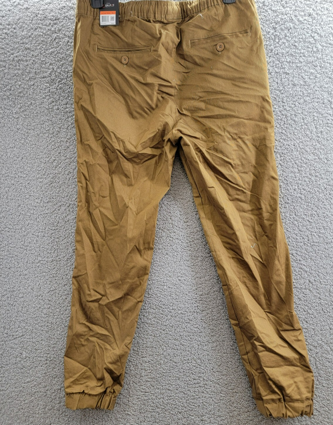 Galaxy By Harvic Basic Stretch Twill Joggers Men's XL Timber Drawstring Waist - Picture 11 of 15