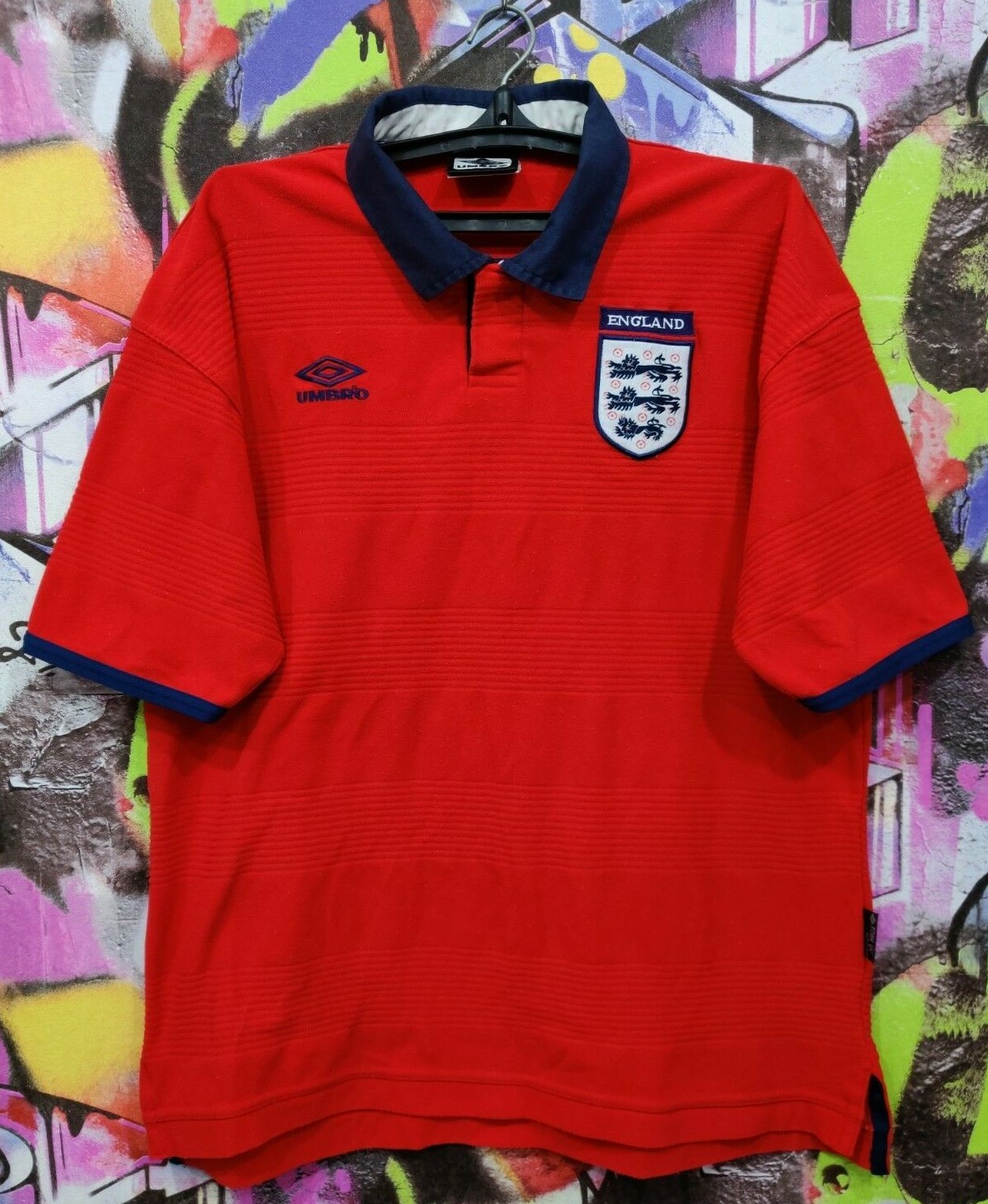【UMBRO】England National Team wear【00s】 England National Soccer Men's Team FA Football Jersey Red Sz