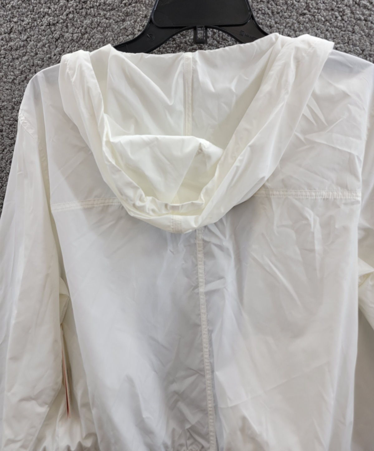 AQUA Athletic Cropped Windbreaker Jacket Women's Large White Front Zip Closure - Picture 14 of 19