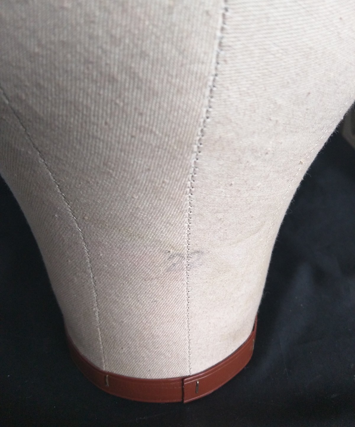 RARE Millinery Cloth Canvas Mannequin Head Form Hat Wig Block Holder Super Pro