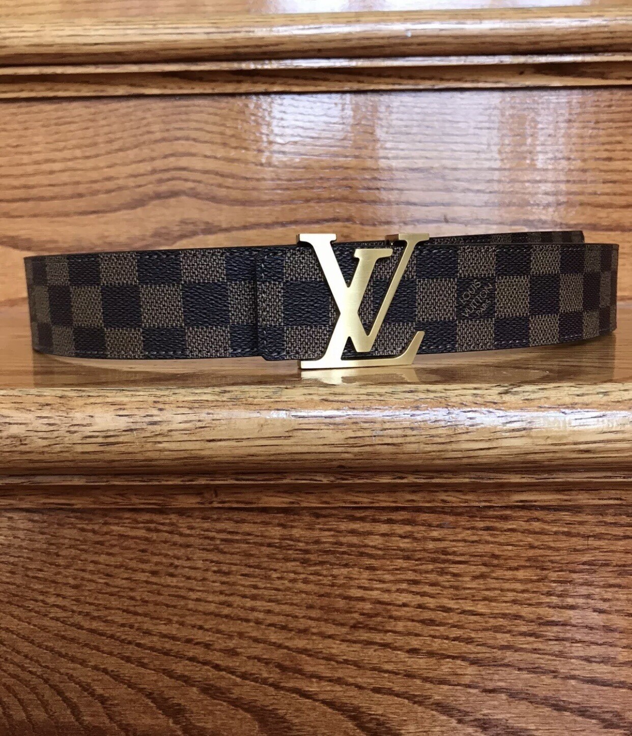 Authentic Louis Vuitton Brown Damier Belt 