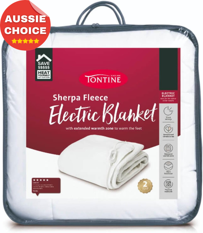 Sherpa Fleece Electric Blanket Double Bed 137x190cm Soft Cozy Dual Control Heat