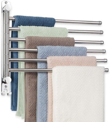Towel Rack Wall Mounted JSVER Bathroom Towel Rack, Space Saving Towel Holder, Sw