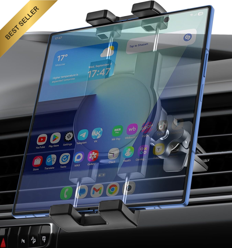Air Vent Car Tablet Mount, AC Vent Tablet Holder for Car, Universal Tablets Clam