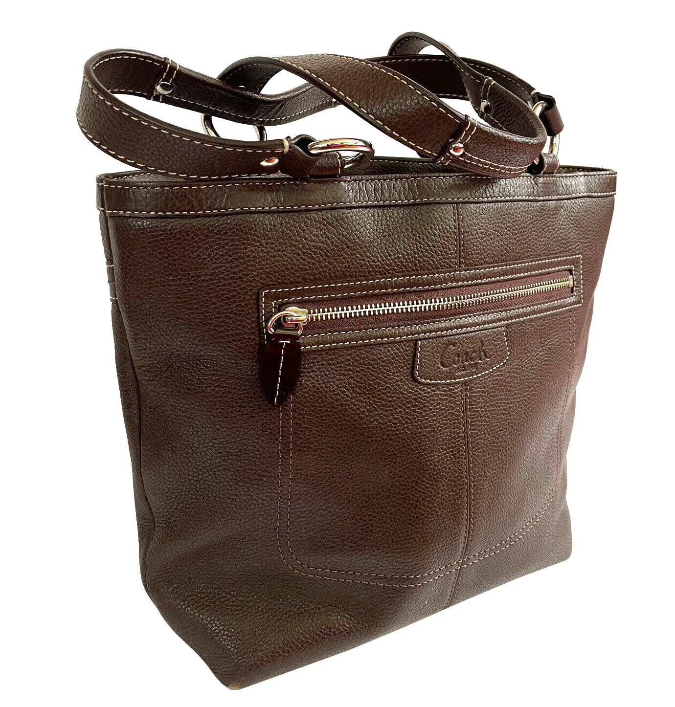 福袋・半額ポスター - クリーニング屋さん専用の通 Brown Bag Tote Penelope COACH Pebbled Labender Leather トートバッグ