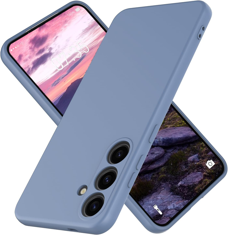 Samsung Galaxy S25 Plus Gray Case Soft Silicone Gel Flexible