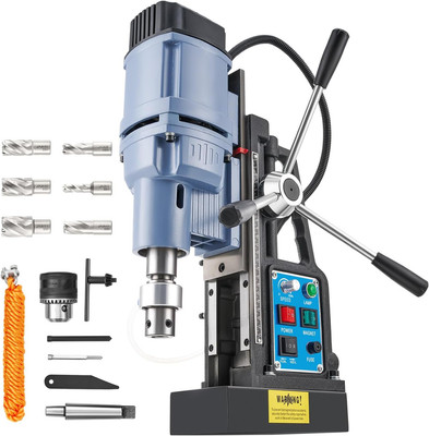 ZELCAN Magnetic Drill Press with 6 Drill Bits, 1550W Mag Drill Press with 2'' Dia