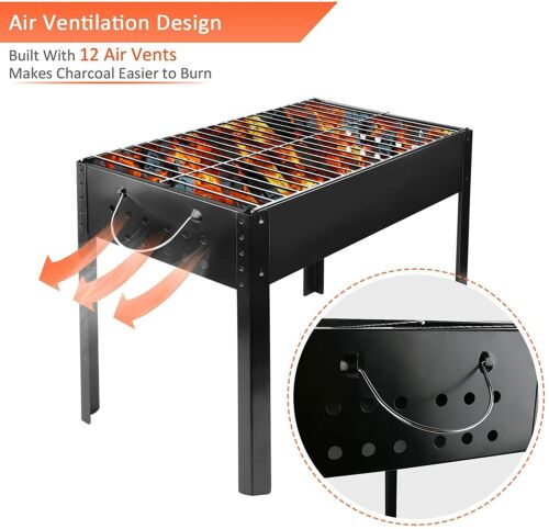 YSSOA Tabletop BBQ Grill Foldable Outdoor Portable Charcoal 
