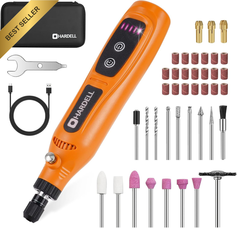 Mini Cordless Rotary Tool 3.7V, 5-Speed Rotary Tool Kit with 43 Accessories, Typ