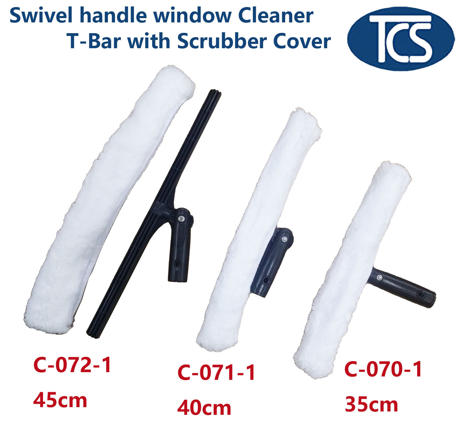 NEW Swivel Handle Glass Window Scrubber Cleaning Tool from 35cm to 45cm