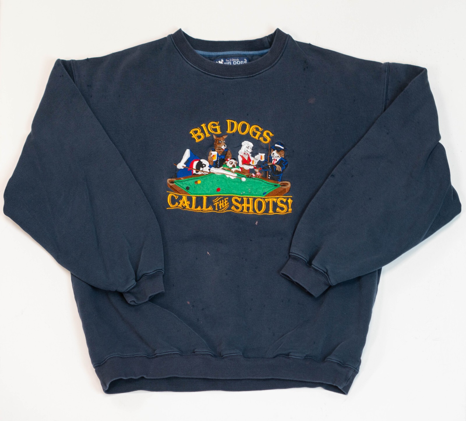 Vintage Big Dogs Call The Shots Billards Sweatshirt Men Size