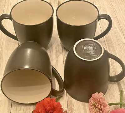 Set of 4 Noritake Stoneware Colorwave-Graphite 12 Oz Coffee Mugs #8034  Pattern