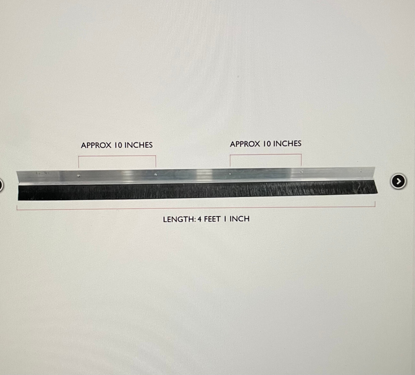 North Shore Commercial Door NSCD Slim-Line Flex Brush Seal Kit B2781 109-0122 1"