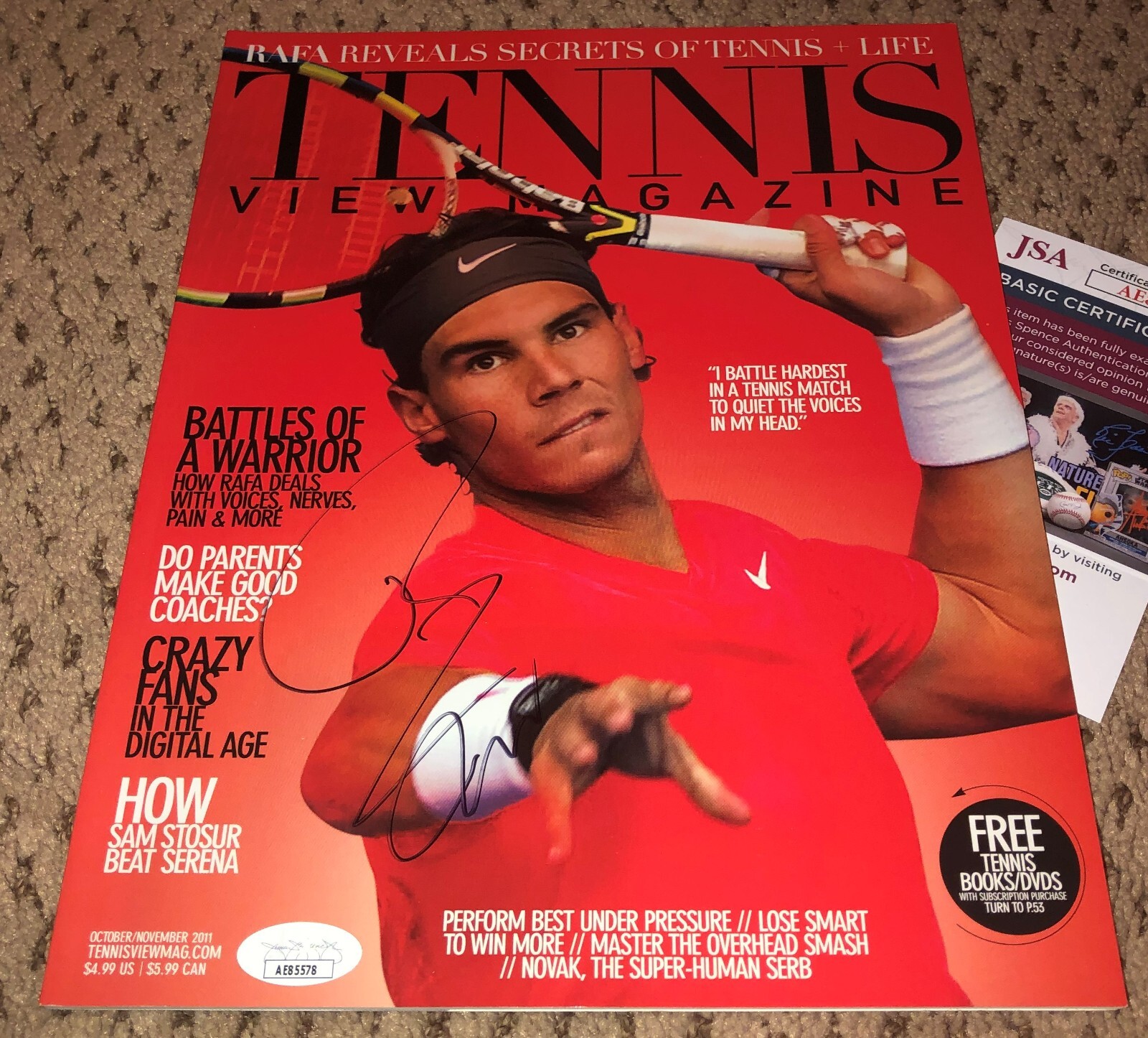 Rafael Nadal(サイン入りボール) Rafael Nadal Signed Australian Open Tennis Ball Display