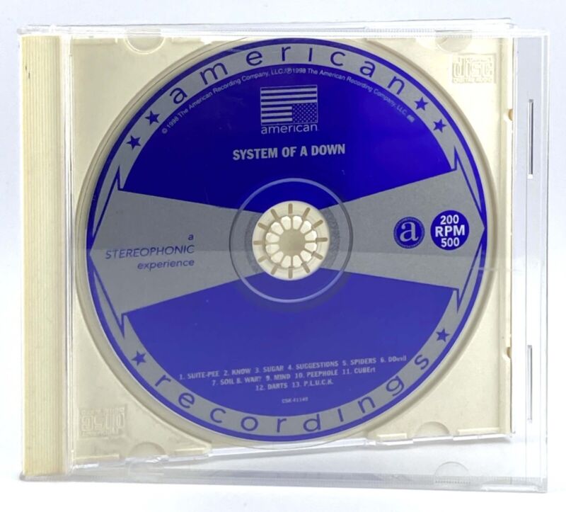 SYSTEM OF A DOWN Promo Self-Titled Debut Album Blue CD SOAD Armenian Metal 1998