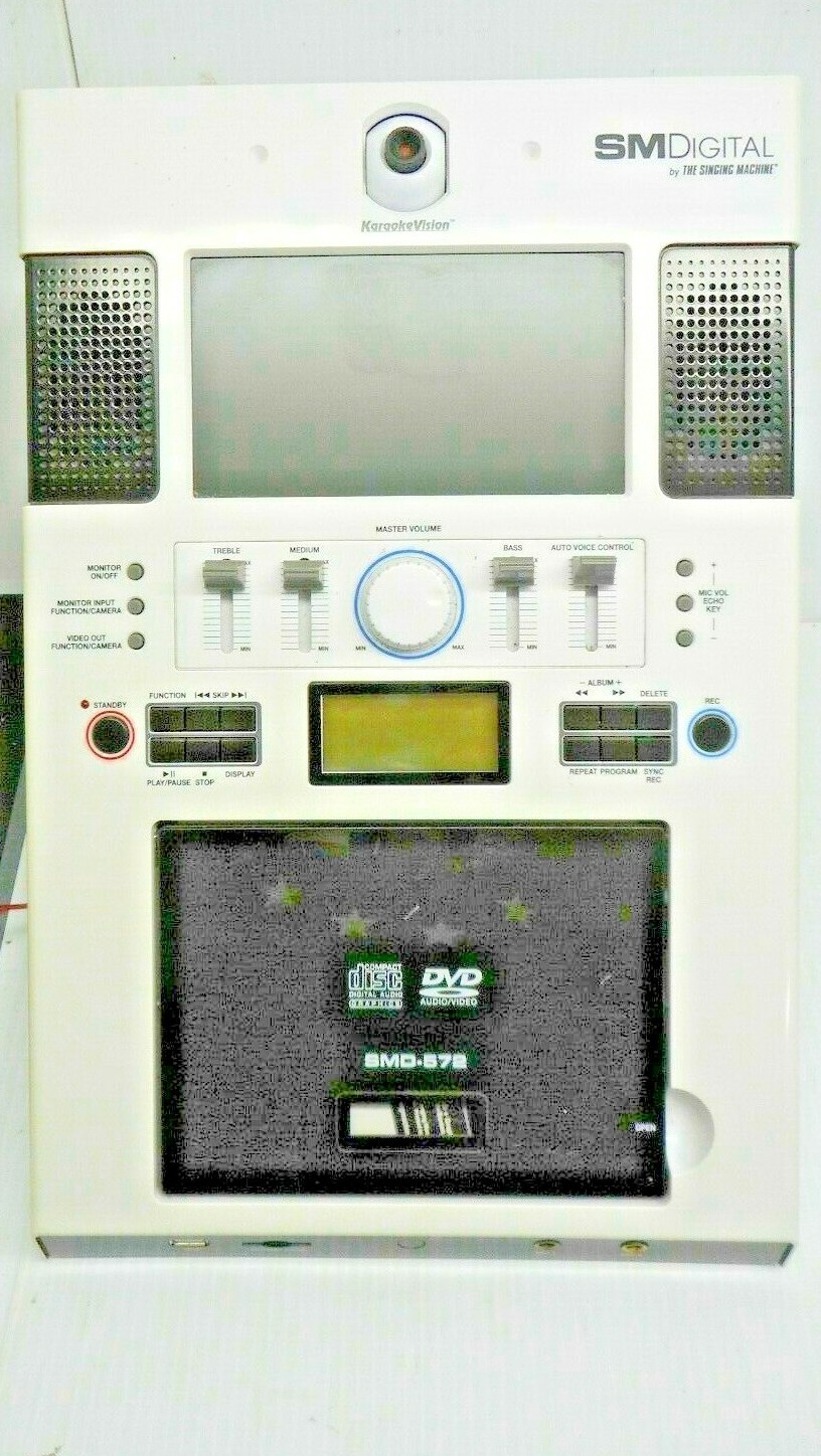 Karaoke The Singing Machine SMD-572 Video Audio with Camera PARTS OR NOT WORKING