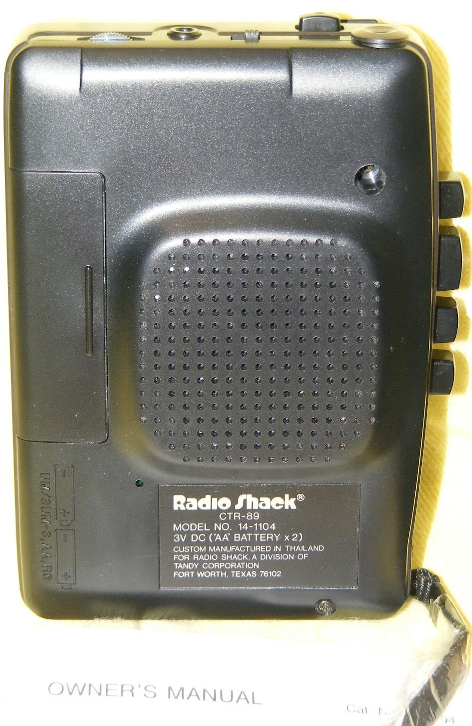 RADIO SHACK VOX VOICE ACTIVATED CASSETTE TAPE RECORDER CTR-89 NICE!