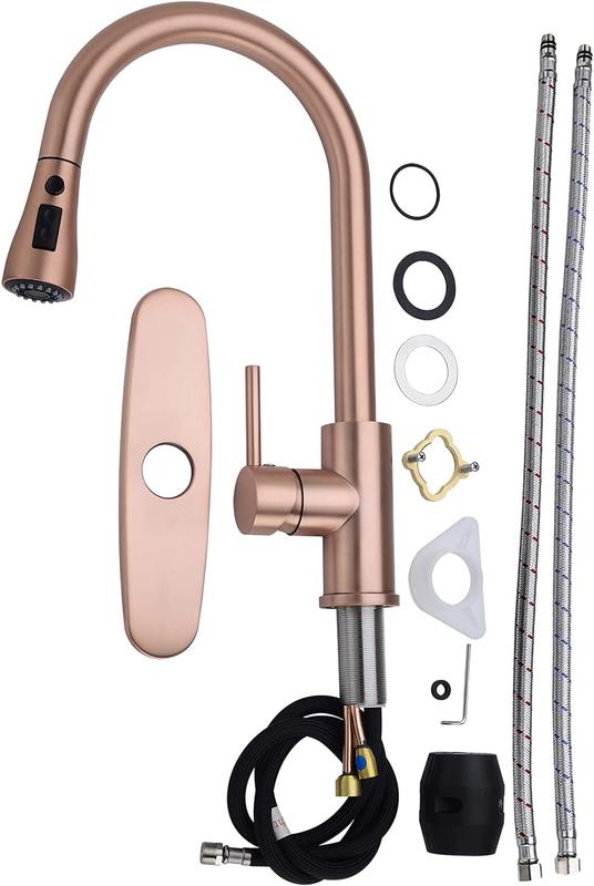Kitchen Faucet, Copper Rose Gold Kitchen Faucet, Kitchen Faucet