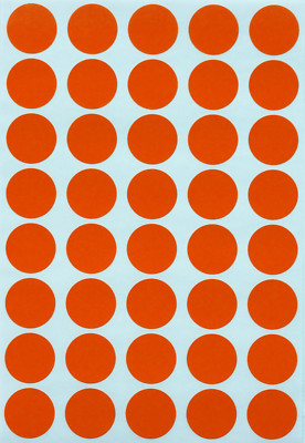 Round Colored Dot Stickers 19mm Labels Circle 3/4'' Inch Marking Craft Dots