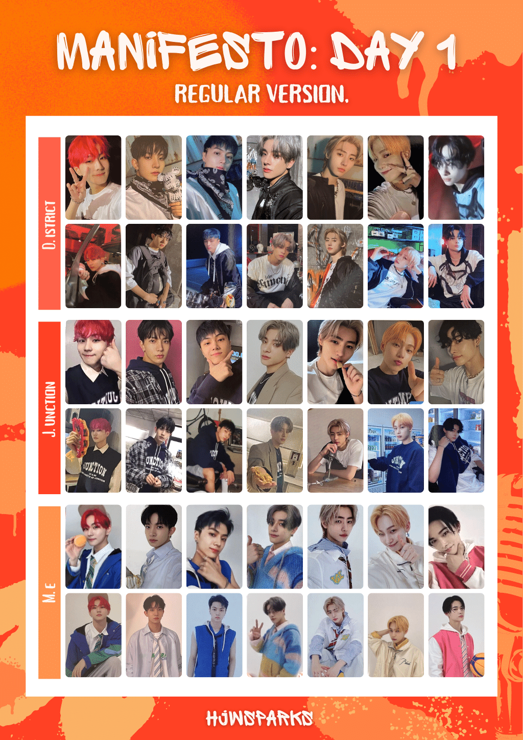 ENHYPEN MANIFESTO: DAY 1 ALBUM REGULAR VER PHOTOCARD ENHYPEN MANIFESTO: DAY 1 ALBUM REGULAR VER PHOTOCARD