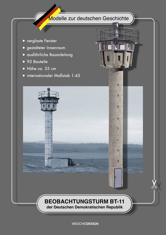 Beobachtungsturm Bt-11 Der Ddr Kartonmodellbaubogen Bastelbogen