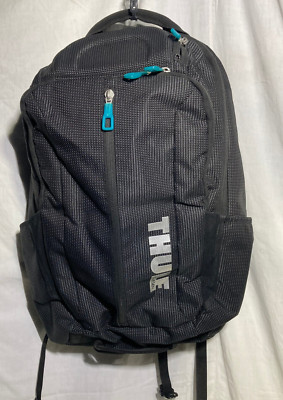 Thule Crossover Padded Standard Zip Backpack Travel Laptop Daypack Black  25 L