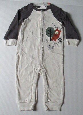 New Infant Baby Boys 12 Months Gerber Hi There Hello Bear Outfit